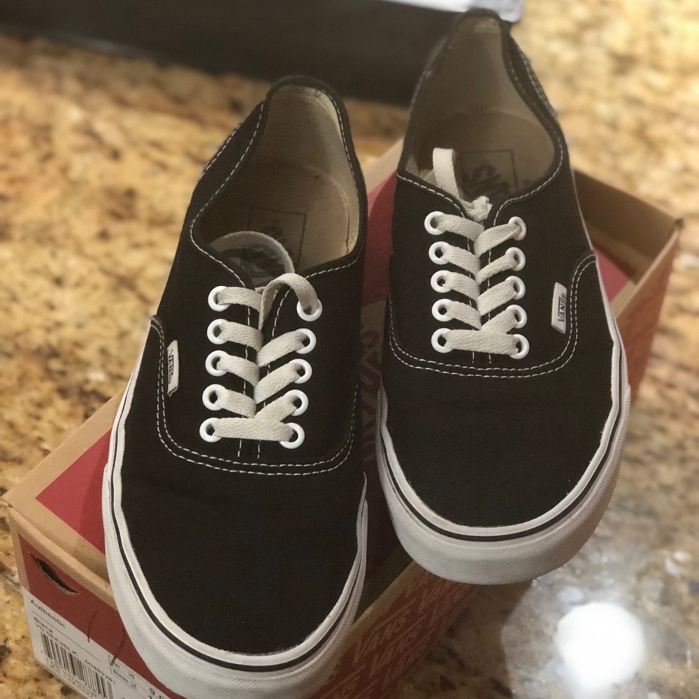 Black and white Vans